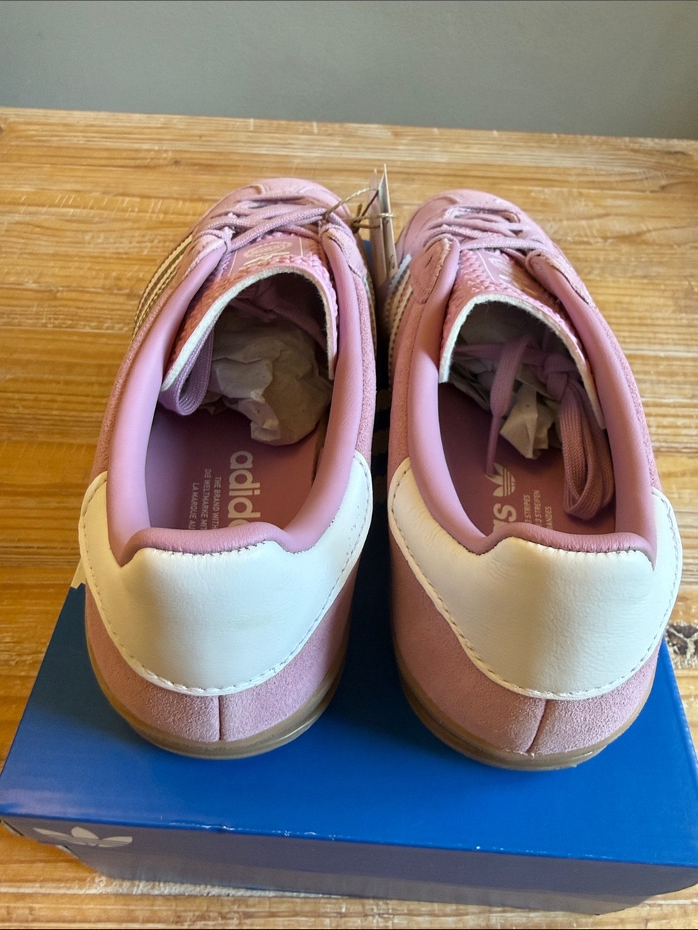 adidas Gazelle Women's Pink Suede Sneakers with White Stripes JS1395 - Picture 4 of 7